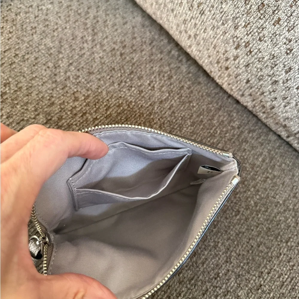 Coach Metallic Pearl Leather Wristlet with Removable Strap